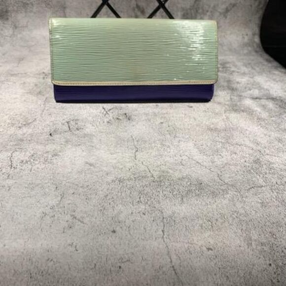 🔷️Louis Vuitton Wallet Electric Epi Flore Tricolor Amande Authentic - Picture 4 of 13